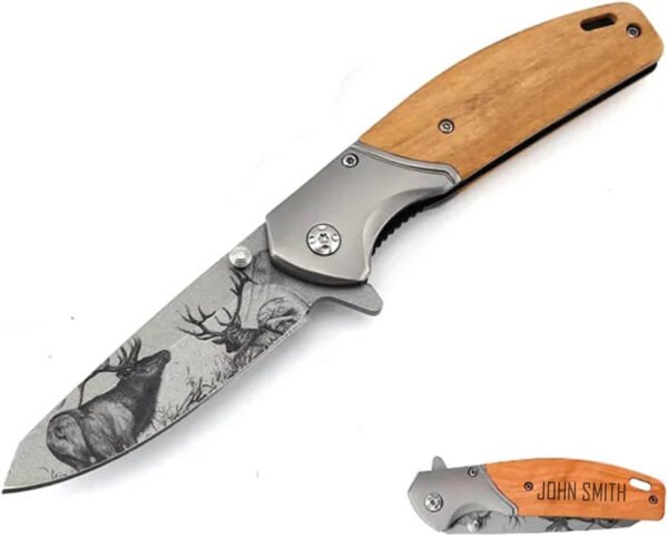 51Oi+sAsx7L._AC_SL1500_ Custom Engraved Folding Pocket Knife (fluorescence Elk)