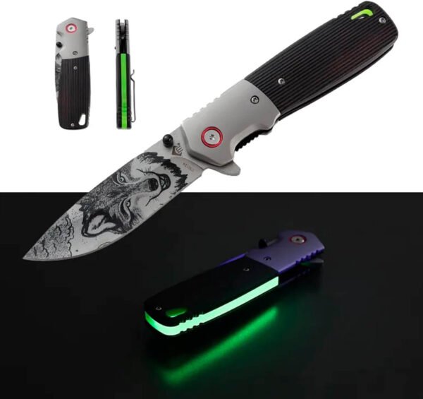 61OxNGq-ucL._AC_SL1500_ Custom Engraved Folding Pocket Knife (fluorescence Wolf)