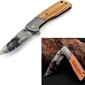 Mad Wolf Armory | Guns, Ammo, Accessories, Custom Firearms Custom Engraved Folding Pocket Knife (fluorescence Bear)