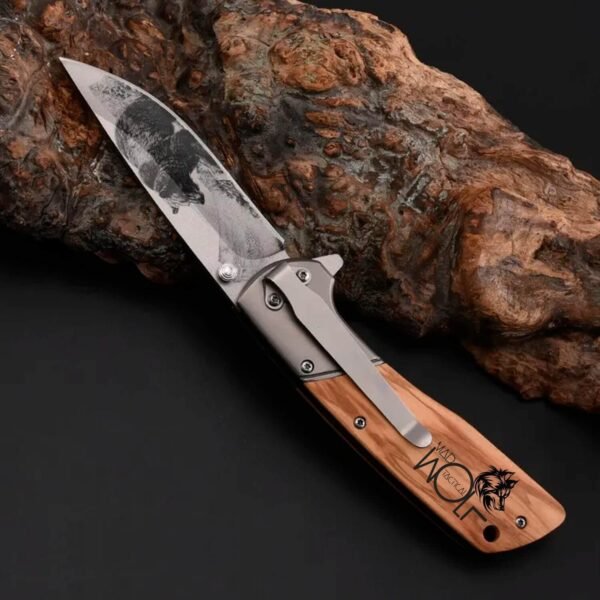 Custom Engraved Folding Pocket Knife (fluorescence Bear)