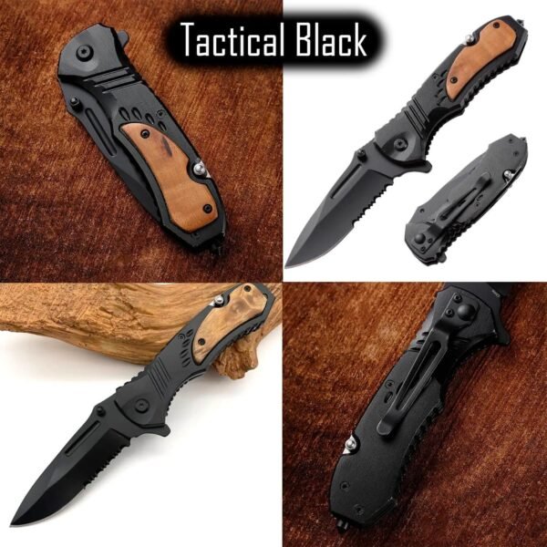 81o5a+F2lXL._AC_SL1500_ Custom Engraved Folding Pocket Knife (Tactical Black)