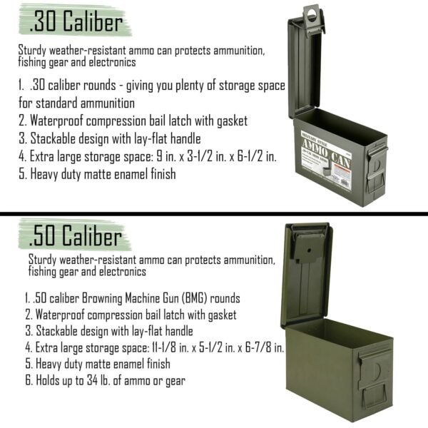 Ammo Can Personalized Metal Ammo Can, .30 Caliber, .50 Caliber