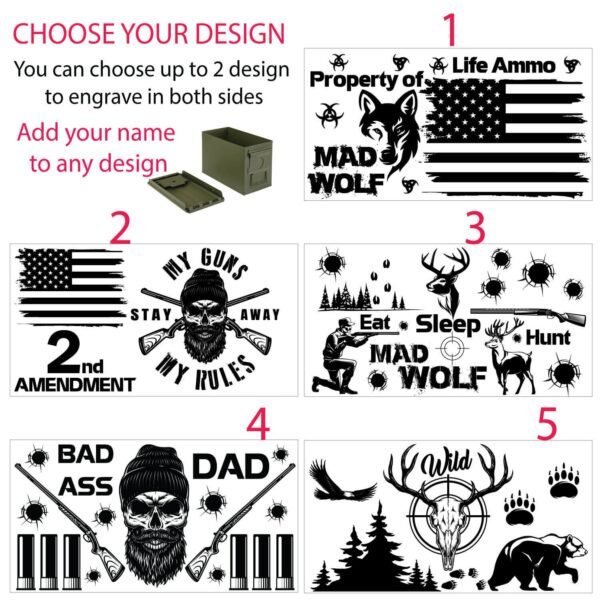 Ammo Can Personalized Metal Ammo Can, .30 Caliber, .50 Caliber