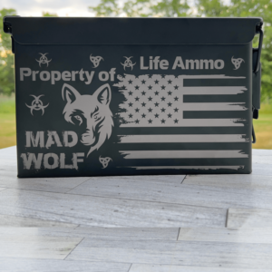 Mad Wolf Armory | Guns, Ammo, Accessories, Custom Firearms Personalized Metal Ammo Can, .30 Caliber, .50 Caliber