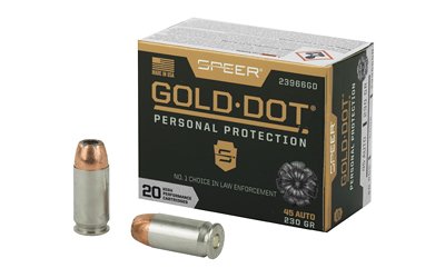CCI23966GD_1.jpg SPR GOLD DOT 45ACP 230GR HP 20/200