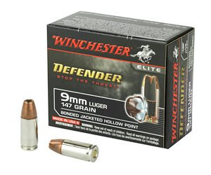 WIN DEFENDER 9MM 147GR JHP 20/200
