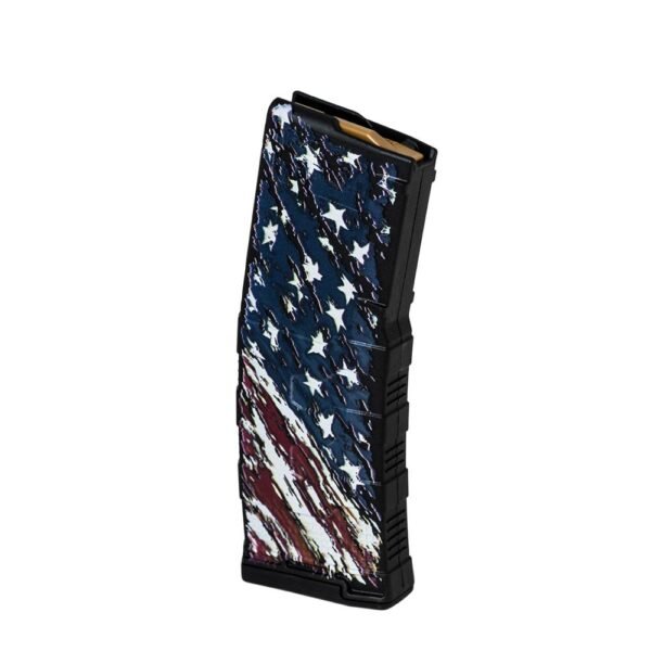 https3A2F2Fmedia.chattanoogashooting.com2Fimages2Fproduct2FAD556MOD3FLAG302FAD556MOD3FLAG30-1.jpg Amend2 AR-15/M4/M16 Mod 3 Rifle Magazine American Flag 5.56x45mm NATO/.223 Rem 30/rd