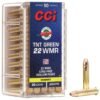 https3A2F2Fmedia.chattanoogashooting.com2Fimages2Fproduct2FCC00602FCC0060.jpg CCI TNT Green Rimfire Ammunition .22 WMR 30 gr. HP 2050 fps 50/ct