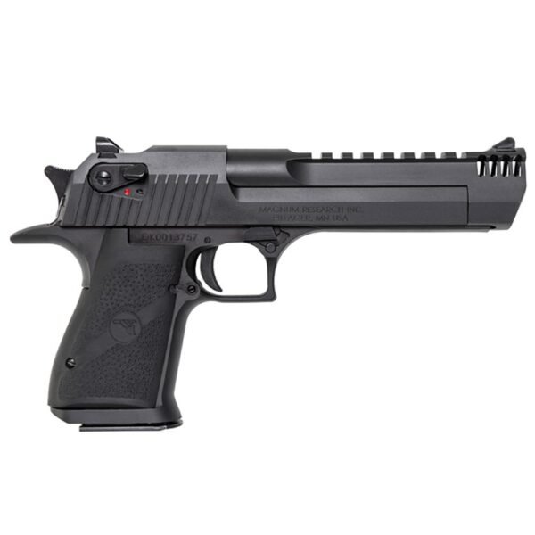 https3A2F2Fmedia.chattanoogashooting.com2Fimages2Fproduct2FDXDE44IMB2FDXDE44IMB-1.jpg Magnum Research Desert Eagle Handgun .44 MAG Pistol 8rd Magazine 6" Barrel Black Grip w/Integral Muzzle Brake