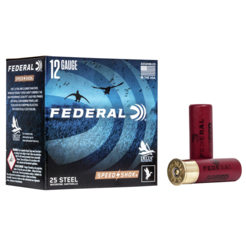 https3A2F2Fmedia.chattanoogashooting.com2Fimages2Fproduct2FFAWF14212FFAWF1421.png FEDERAL SPEED-SHOK HIGH VELOCITY STEEL 12GA 3" 1-1/4OZ 1 AMMO 25RD