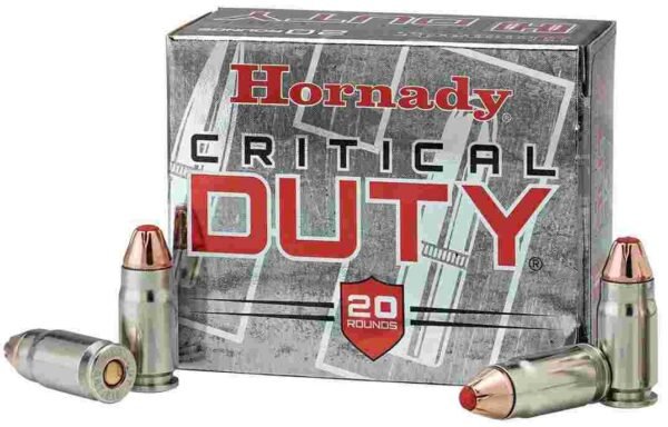 https3A2F2Fmedia.chattanoogashooting.com2Fimages2Fproduct2FHO912962FHO91296.jpg Hornady Critical Duty Handgun Ammo .357 Sig 135 gr Flex Tip 1225 fps 20/Box