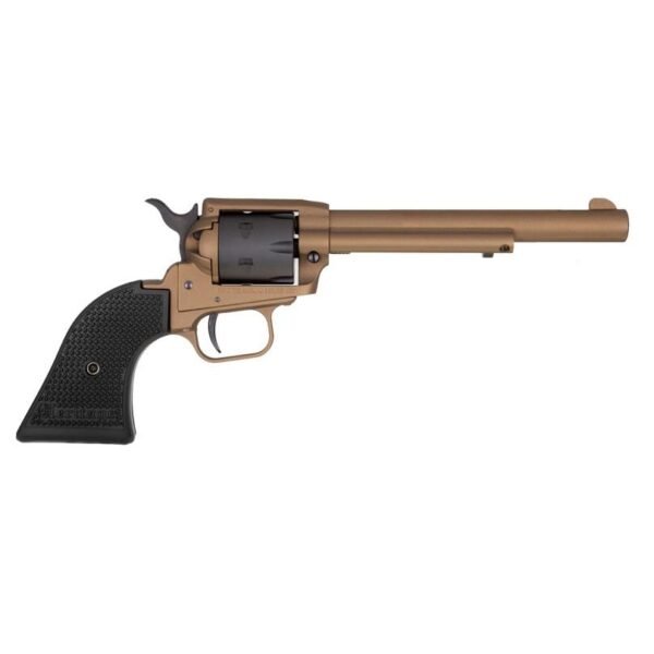 https3A2F2Fmedia.chattanoogashooting.com2Fimages2Fproduct2FHXRR22A62FHXRR22A6.jpg Heritage Rough Rider Burnt Bronze Cerakote Handgun .22 LR 6rd Capacity 6.5" Barrel Polymer Black