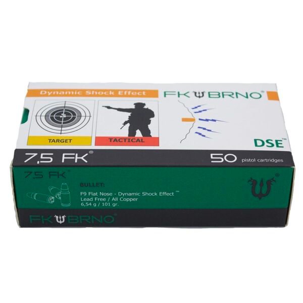 FK BRNO IFG F9 Copper Handgun Ammunition 7.5 FK  101gr LF 1950 fps 50/ct