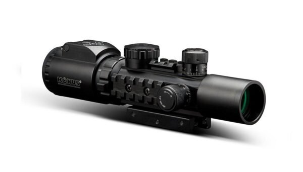https3A2F2Fmedia.chattanoogashooting.com2Fimages2Fproduct2FKL71702FKL7170.jpg KONUSPRO AS34 Rifle Scope - 2-6x28mm 34mm SFP Engraved/Illum Mil-Dot Black Matte