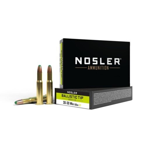 https3A2F2Fmedia.chattanoogashooting.com2Fimages2Fproduct2FNO400652FNO40065-1.jpg Nosler Ballistic Tip Rifle Ammunition 30-30 Win 150gr Round Nose Ballistic Tip Hunting Ammo (20 ct.)