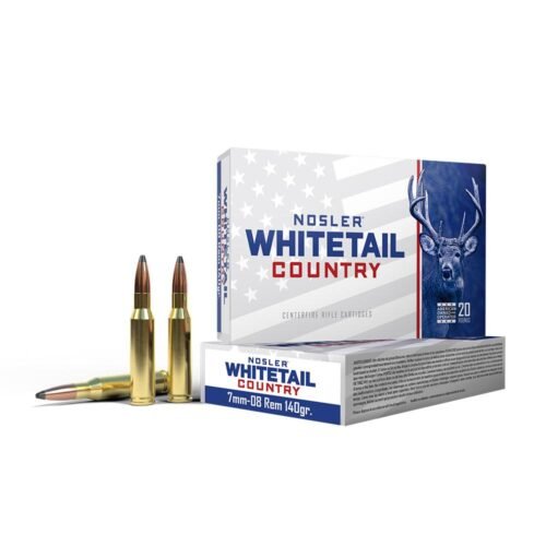https3A2F2Fmedia.chattanoogashooting.com2Fimages2Fproduct2FNO401152FNO401151.jpg Nosler Whitetail Country Rifle Ammunition 7mm-08 Rem 140gr SP 2825 fps 20/ct