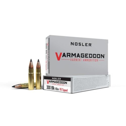 https3A2F2Fmedia.chattanoogashooting.com2Fimages2Fproduct2FNO401272FNO40127-1.jpg Nosler Varmegeddon Rifle Ammunition .300 AAC 110 gr BSB 2200 fps 20/ct