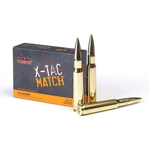 https3A2F2Fmedia.chattanoogashooting.com2Fimages2Fproduct2FPM50XM2FPM50XM.jpg PMC X-TAC MATCH Rifle Ammunition .50 cal 740 gr SLD 2728 fps 10/ct