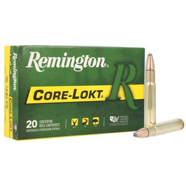 https3A2F2Fmedia.chattanoogashooting.com2Fimages2Fproduct2FRT214952FRT21495-1.jpg Remington Core-Lokt Rifle Ammunition .35 Whelen 200 gr PSP 2675 fps 20/ct