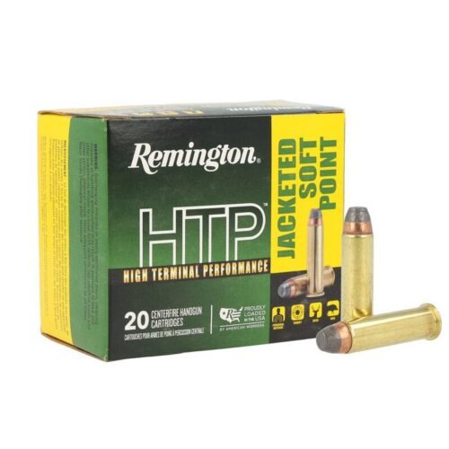 https3A2F2Fmedia.chattanoogashooting.com2Fimages2Fproduct2FRT230022FRT23002-1.jpg Remington HTP Handgun Ammunition .44 Rem Mag 240gr JSP 1180 fps 20/ct