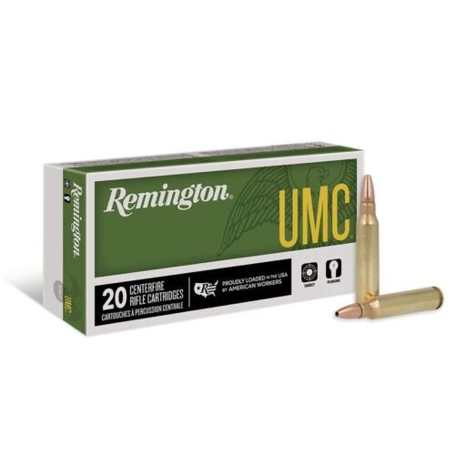 https3A2F2Fmedia.chattanoogashooting.com2Fimages2Fproduct2FRT238122FRT23812-1.jpg Remington UMC Rifle Ammunition .223 Rem 50 gr JHP 3425 fps 20/ct