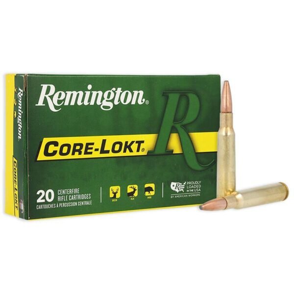 https3A2F2Fmedia.chattanoogashooting.com2Fimages2Fproduct2FRT290312FRT29031-1.jpg Remington Core-Lokt Rifle Ammunition 7mmx57 Mauser 140 gr PSP 2660 fps 20/ct