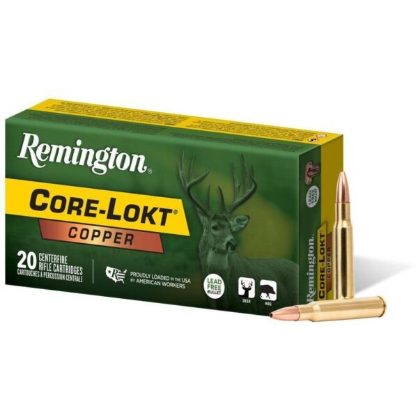 https3A2F2Fmedia.chattanoogashooting.com2Fimages2Fproduct2FRTR278542FRTR27853.jpg Remington Core-Lokt Copper Rifle Ammunition .308 Win 150gr CHP 2820 fps 20/ct