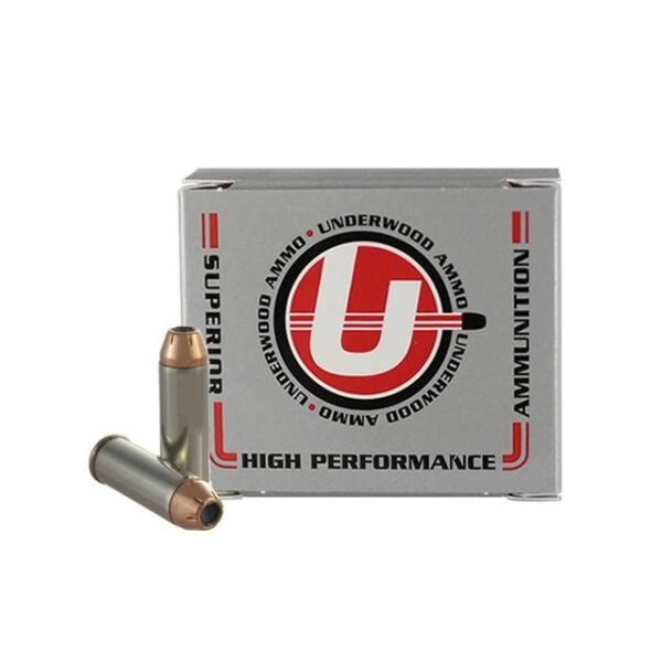 https3A2F2Fmedia.chattanoogashooting.com2Fimages2Fproduct2FUB4352FUB435.jpg Underwood Ammo XTP Jacketed Hollow Point Handgun Ammunition 45 Colt (+P) 300gr JHP 1300 fps 20/ct