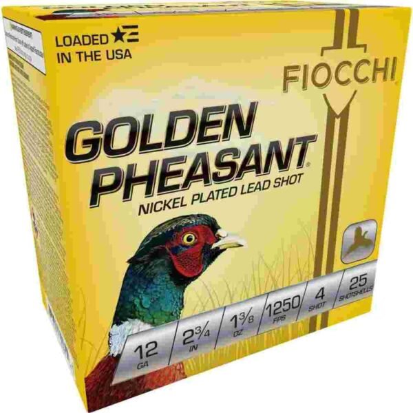 https3A2F2Fmedia.chattanoogashooting.com2Fimages2Fproduct2FXN12GP42FXN12GP4-1.jpg GOLDEN PHEASANT NP 12ga 2 3/4" 1 3/8oz #4 1250fps 25RD