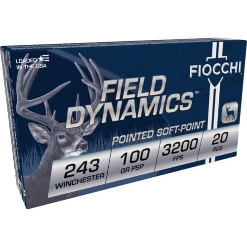 https3A2F2Fmedia.chattanoogashooting.com2Fimages2Fproduct2FXN243SPD2FXN243SPD-1.jpg Fiocchi Field Dynamics Rifle Ammunition .243 Win 100 gr PSP 3200 fps 20/ct