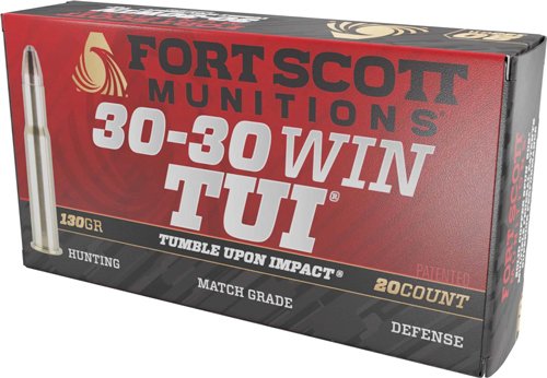 A3030130SCV.jpg FORT SCOTT 30-30 WIN 130GR TUI - SOLID COPPER 20RD 10BX/CS