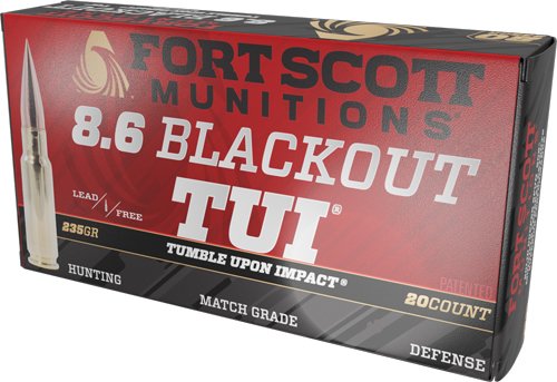 A86BLK235SCV1.jpg FORT SCOTT 8.6 BLACKOUT 235GR - TUI SOLID COPPER 20RD 10BX/C