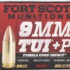 FORT SCOTT 9MM LUGER +P 80GR - TUI SOLID COPPER 20RD 25BX/CS
