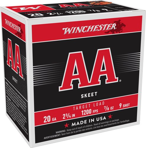 AA209_2.jpg WINCHESTER AA 20GA 2.75" 7/8OZ - #9 1200FPS 250RD CASE LOT