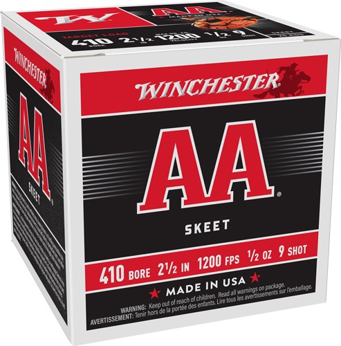 AA4109_1.jpg WINCHESTER AA 410 2.5" 1/2OZ - #9 1200FPS 250RD CASE LOT