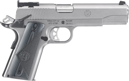 G6736.jpg RUGER SR1911 TARGET 45ACP ADJ - STAINLESS G10 GRIPS