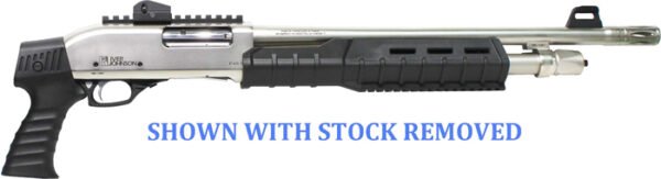 IVER JOHNSON PUMP 12GA 3" 18" - NICKEL QD PISTOL GRIP STOCK