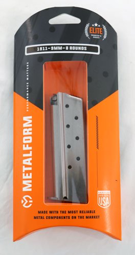 M19119FR8SWB_PKG.jpg METALFORM MAGAZINE 1911 - OFFICERS 9MM 8RD S/S