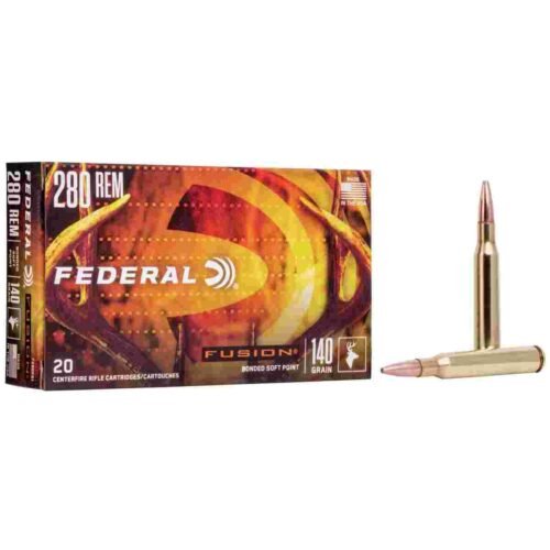 https3A2F2Fmedia.chattanoogashooting.com2Fimages2Fproduct2FFAF280FS12FFAF280FS1_1 Federal Fusion Rifle Ammunition .280 Rem 140 gr BTSP 2990 fps - 20/ct