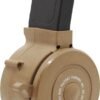 magar1550t.jpg IVER JOHNSON MAGAZINE AR15 - 223 50RD DRUM TAN POLY