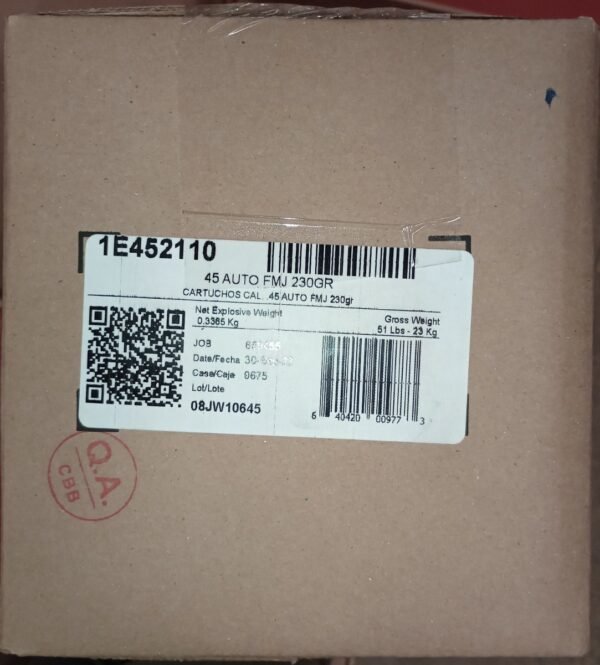 1e452110_case Aguila Ammunition .45 Auto Handgun Ammo - 230 Grain | FMJ | 1000rd Case