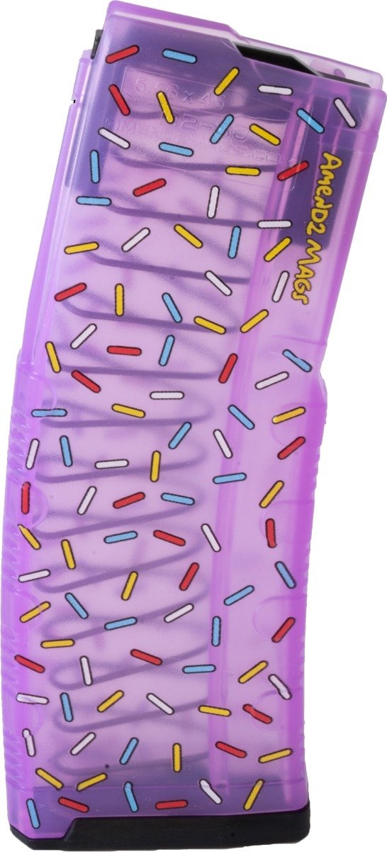 556modcspr30_1 Amend2 MOD C AR-15 Mag - Translucent Pink Sprinkle Donut | 30rd | 5.56 NATO