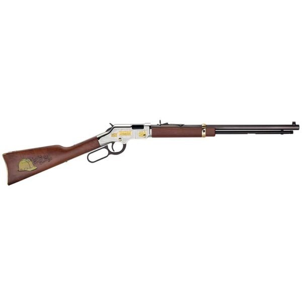 https3A2F2Fmedia.chattanoogashooting.com2Fimages2Fproduct2FHLH004AC2FHLH004AC1 Henry Golden Boy American Construction Industry Tribute Edition Rifle .22 S/L/LR 16rd Capacity 20" Octagon Barrel Engraved Wood Stock
