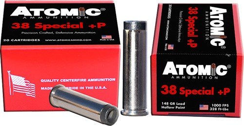 A4621 ATOMIC 38 SPECIAL +P 148GR WC - UP-SIDE DOWN 20RD 10BX/CS