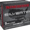 WINCHESTER SILVERTIP 9MM LUGER - 147GR HP 20RD 10BX/CS
