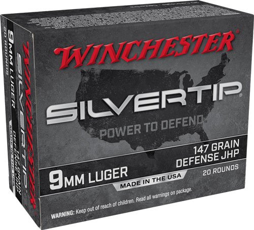 WINCHESTER SILVERTIP 9MM LUGER - 147GR HP 20RD 10BX/CS