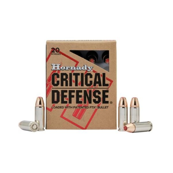 https3A2F2Fmedia.chattanoogashooting.com2Fimages2Fproduct2FHO900502FHO90050 Hornady Critical Defense Handgun Ammunition .30 Super Carry 100gr FTX 1250 fps 20/ct