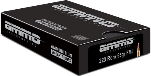 A223055FMJA20 AMMO INC 223 REM 55GR FMJ - 20RD 25BX/CS