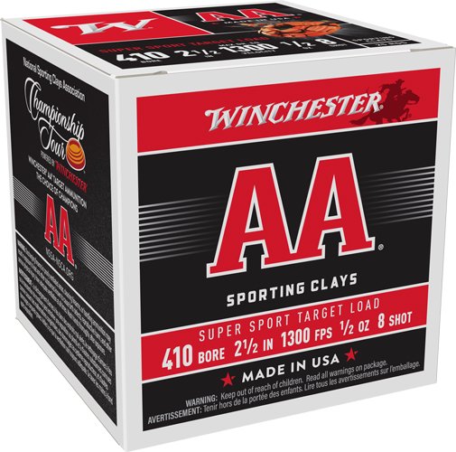 AASC418_1 WINCHESTER AA 410 2.5" 1/2OZ - #8 1300FPS 250RD CASE LOT