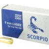 SCORPIO AMMO 9MM 124GR FMJ 50/1000